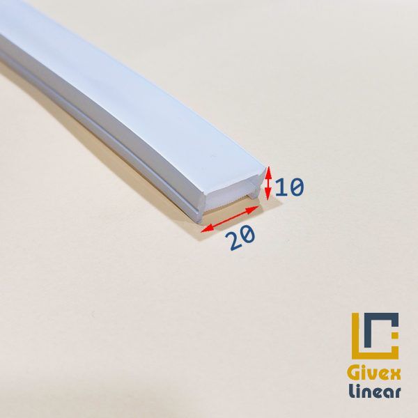 لاین نوری توکار پروفیل سیلیکونی لاین نوری کاور بدون لبه 20 برش 10 میل