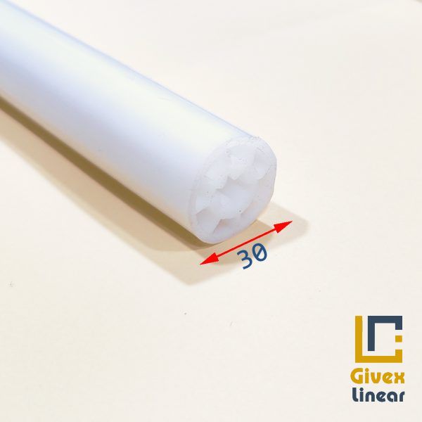 لاین نوری توکار پروفیل سیلیکونی لاین نوری گرد قطر 30 میل