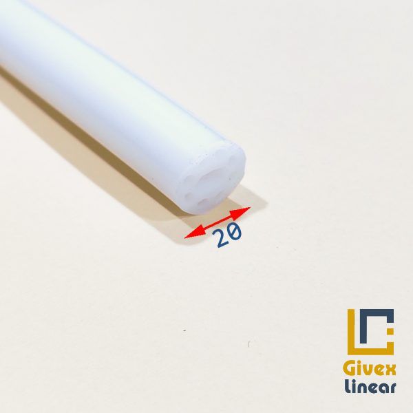 گیوکس پروفیل سیلیکونی لاین نوری گرد قطر 20 میل