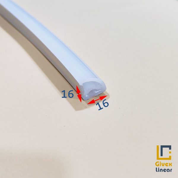 گیوکس پروفیل سیلیکونی لاین نوری کنج 16 برش 16 میل